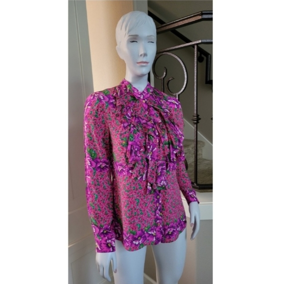 Roberto Cavalli Floral Print Blouse 🌺 - Picture 2 of 12